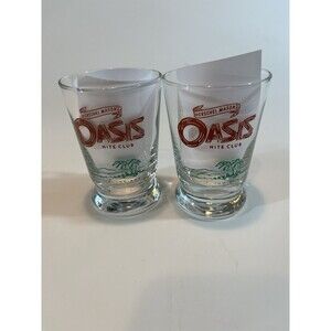 Herschel Mason's Oasis Nite Club Glasses Muncie Indiana 1950's-60's Vintage RARE